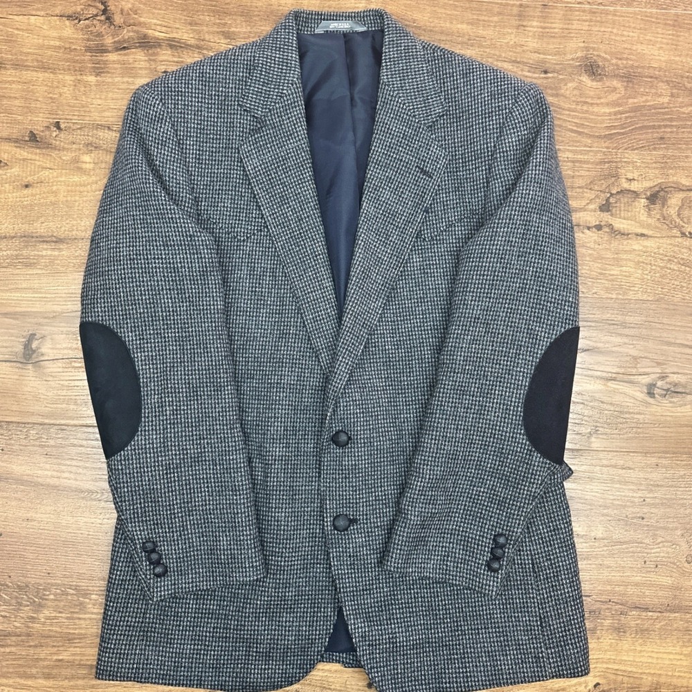 Taos Country Western Mens 40‎ Blazer Jacket Wool Elbow Patch Academia Professor